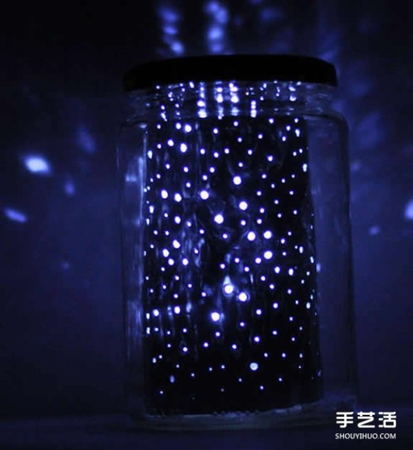 How to make a starlight bottle with a diagram of the steps of making a starlight bottle from a glass bottle