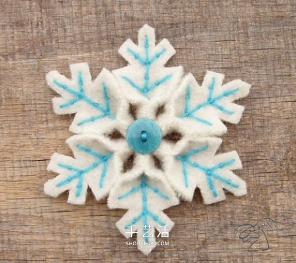 18 kinds of non-woven snowflake pictures, a complete collection of handmade fabric snowflakes