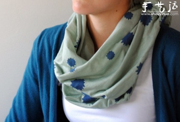 Simple DIY beautiful dyeing and printing scarf tutorial