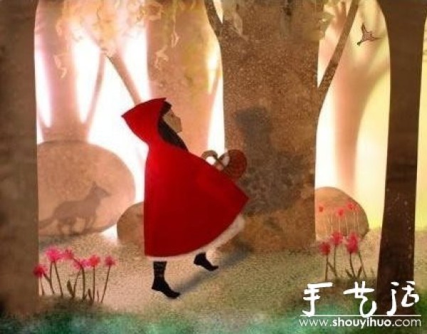 Super-beautiful and creative 3D character and landscape paper-cutting