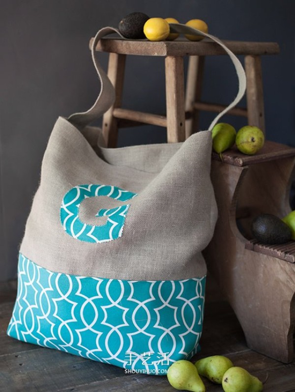 DIY handbag making tutorial, how to make a simple and durable grocery shopping tote bag