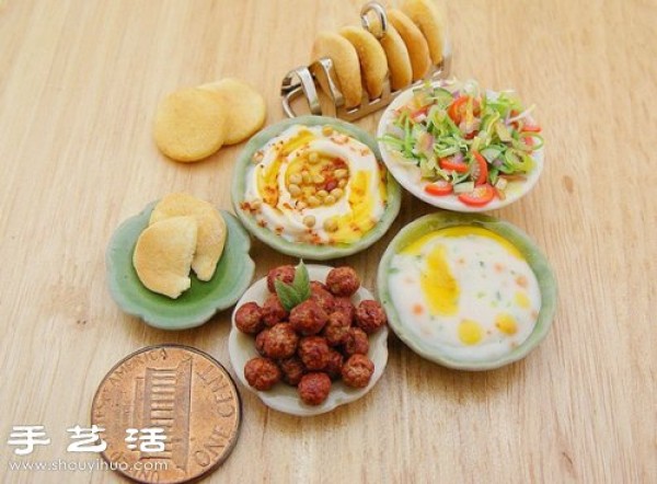 Mini polymer clay food model