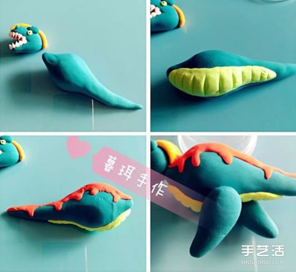 Ultra-light Clay Tyrannosaurus Rex Making Tutorial and Cute Dinosaur DIY Illustrations