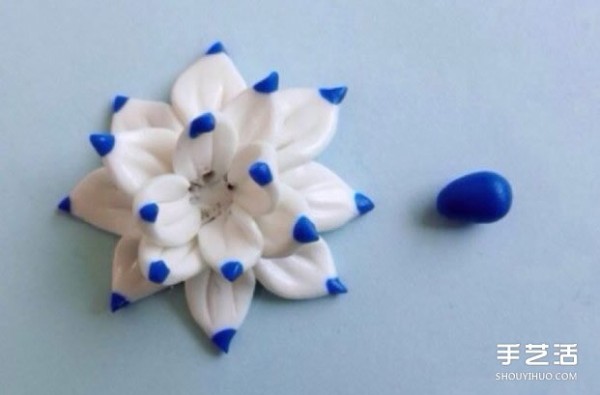 Ultra-light clay lotus DIY tutorial, the process of making a lotus with clay