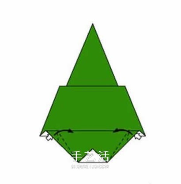 Using a piece of paper to fold a Christmas tree, a tutorial on how to fold a Christmas tree for kids