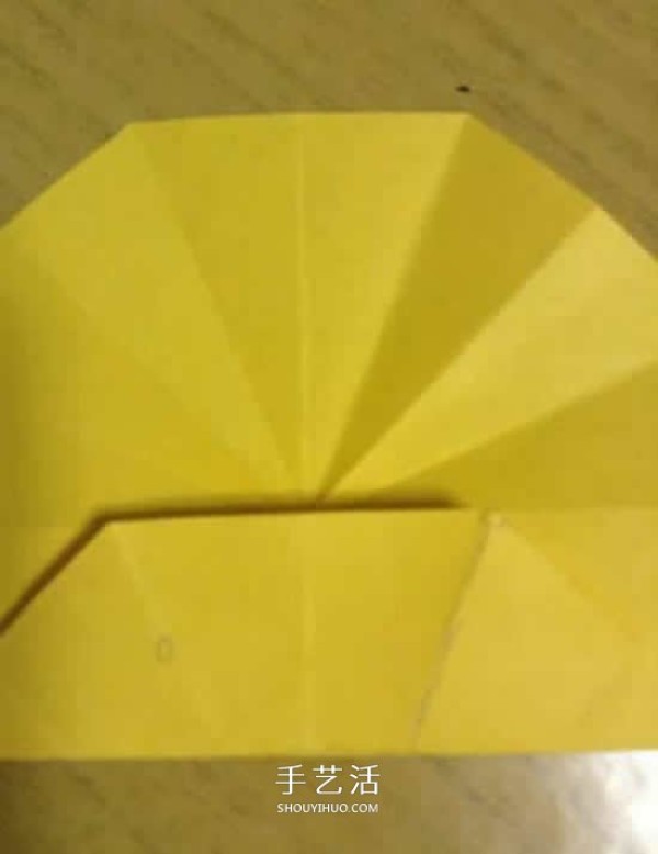 Sunflower origami step by step illustration and detailed method of origami sunflower