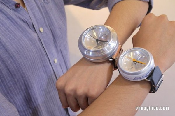 DIY watches made from recycled cans are also available for sale! 