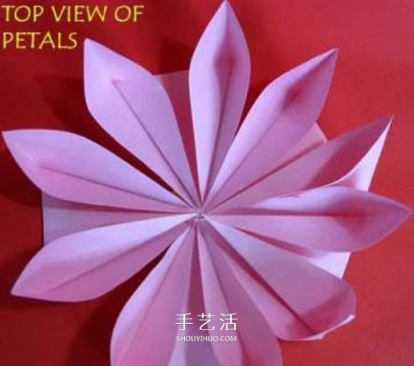 How to fold handmade crabapple flowers and illustrate the steps of origami crabapple flowers