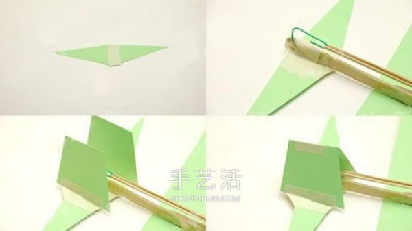 Propeller aircraft model DIY rubber band powered aircraft production method