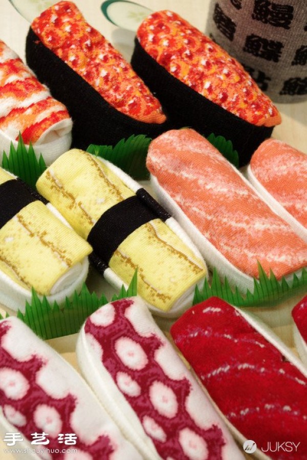 Creative sashimi sushi socks invented by Japanese people