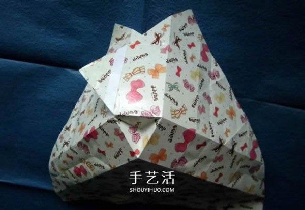 How to fold the exquisite eight-sided hydrangea gift box origami hydrangea gift box