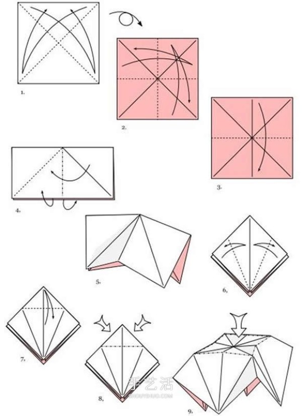 As if you are about to spread your wings and fly! Illustration of the steps of folding the beautiful paper crane