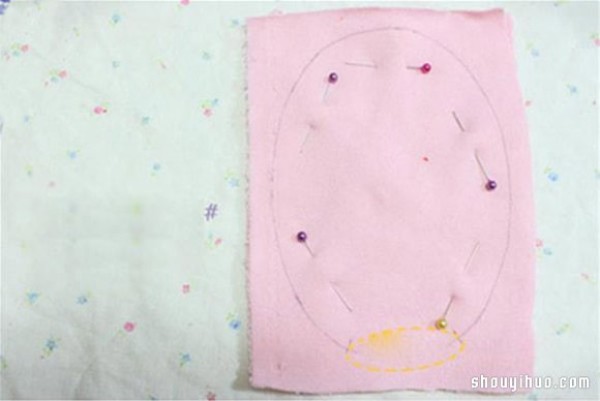 Cute Pink Fabric Rabbit Non-woven Fabric Handmade Illustrated Tutorial