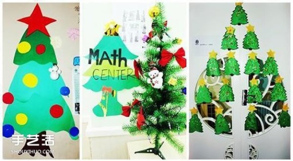 How to arrange Christmas wall decorations in kindergarten environment creation pictures