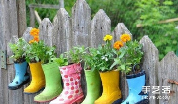 How to make flower pots from waste shoes, DIY flower pot tutorial from old shoes