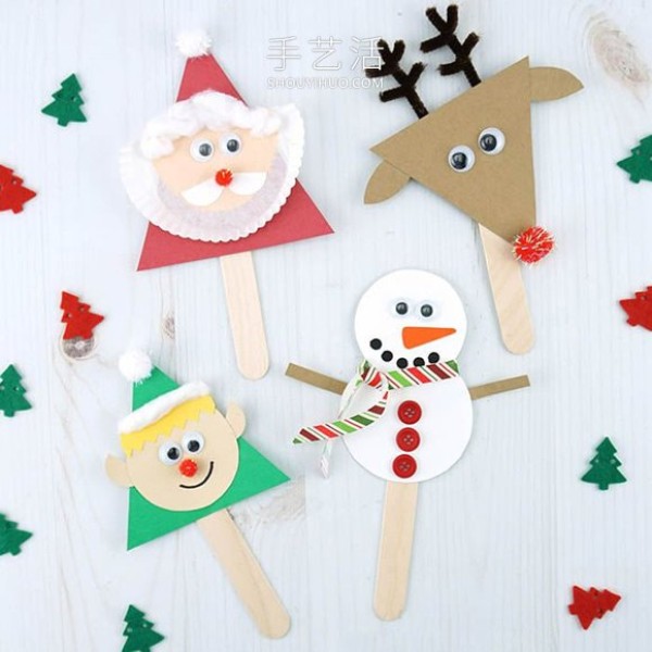 Tutorial on how to make simple handmade Christmas puppets in kindergarten