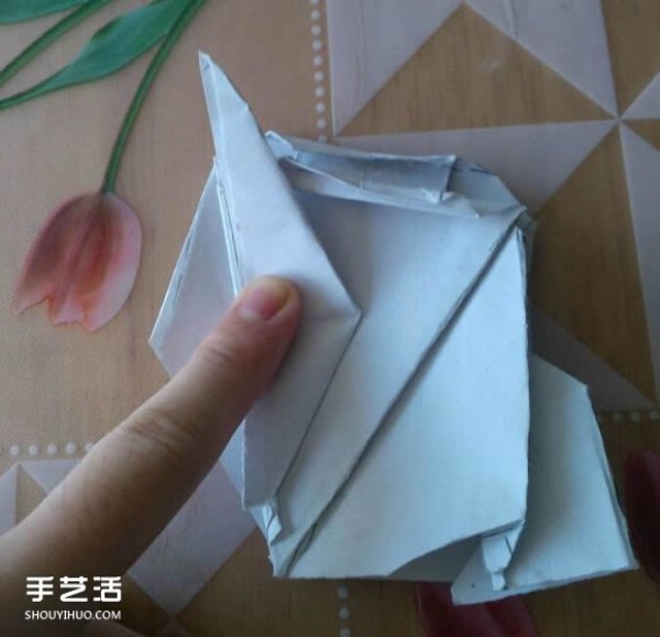 Origami diagram of a grand piano and how to fold a three-dimensional grand piano step by step