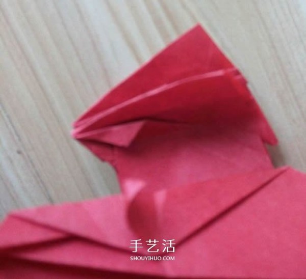 The process of folding the auspicious beast Kirin, the illustrated process of folding the Origami Tetsushi Kamiyas Kirin