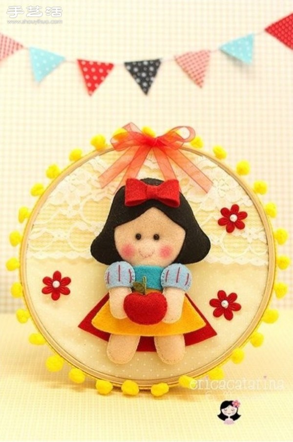 Handmade fabric girl dolls and dolls with drawings