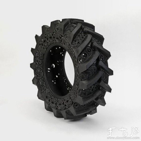 Tire handmade DIY artwork