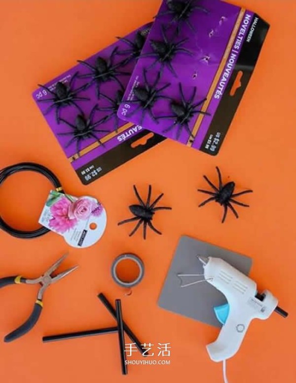 Tutorial on making a simple Halloween headdress and making a DIY Halloween spider headdress