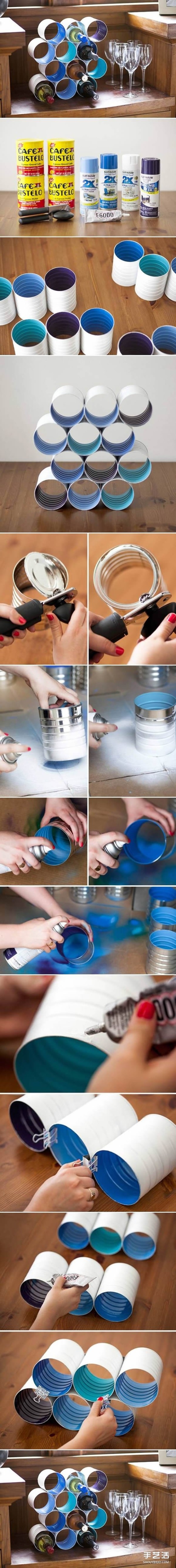 Creative small production of DIY iron cans using pictures of waste iron cans