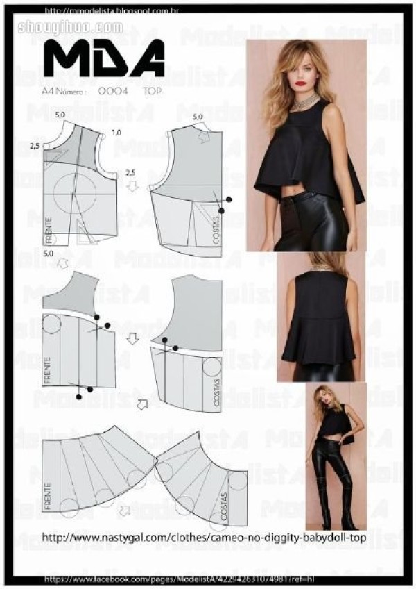 How to make a cool skirt T-shirt vest with cutting pattern