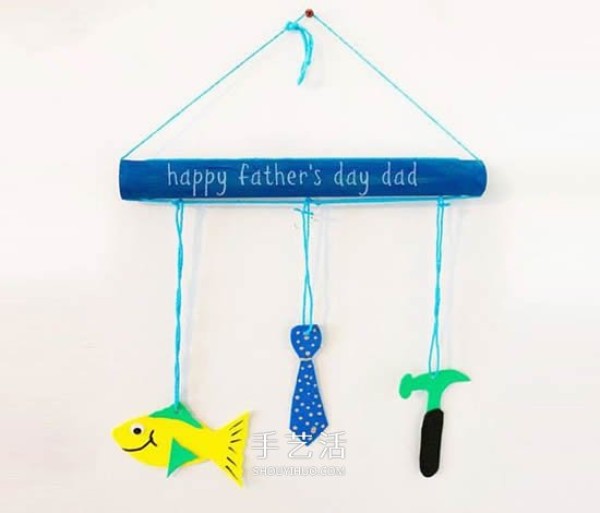 How to make homemade Fathers Day ornaments with cling film tubes for creative decoration