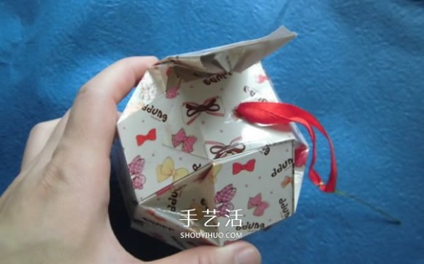 How to fold the exquisite eight-sided hydrangea gift box origami hydrangea gift box