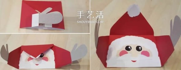 Handmaking Tutorial of Hugging Santa Greeting Card