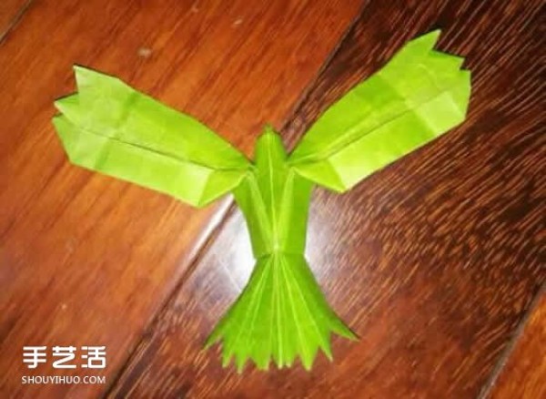 Handmade vulture origami illustrated tutorial vulture folding method process