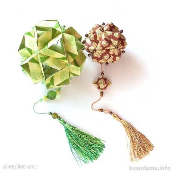 Appreciation of the beautiful handmade origami flower balls (1)