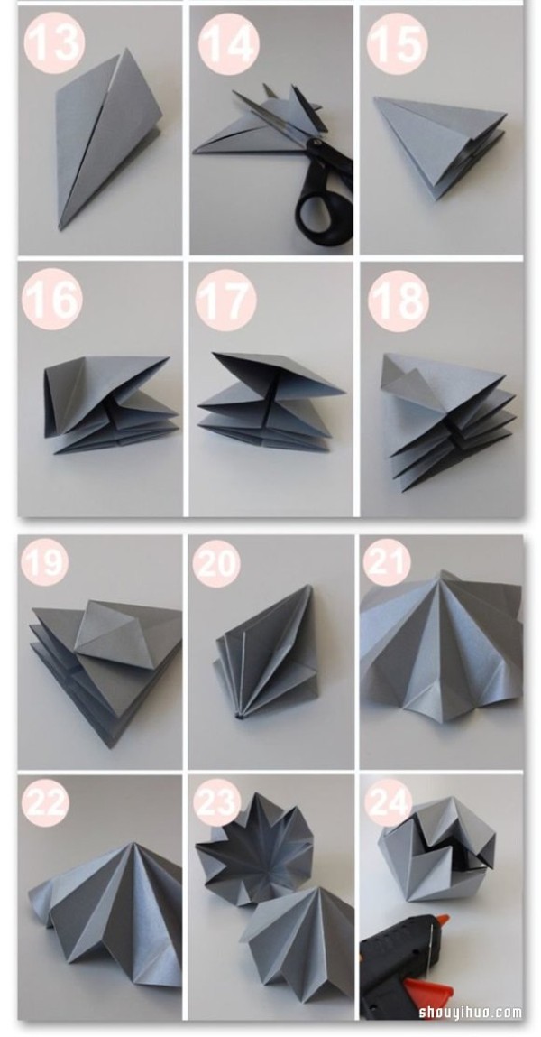 Origami diamond folding method diagram and handmade origami diamond method step by step