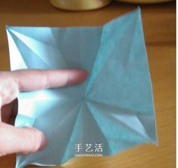 How to fold beautiful paper flowers, origami eight-pointed star flower with illustrations