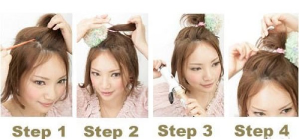 DIY lively short hair with ball head showing forehead