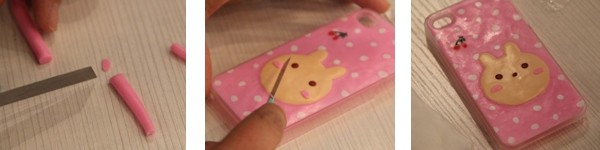 DIY personalized polymer clay iPhone shell