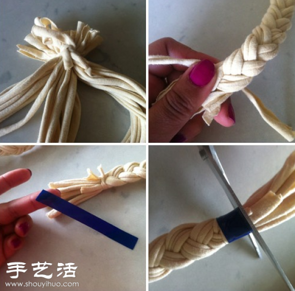 Old T-shirts are turned into treasures, handmade decorative braided ropes