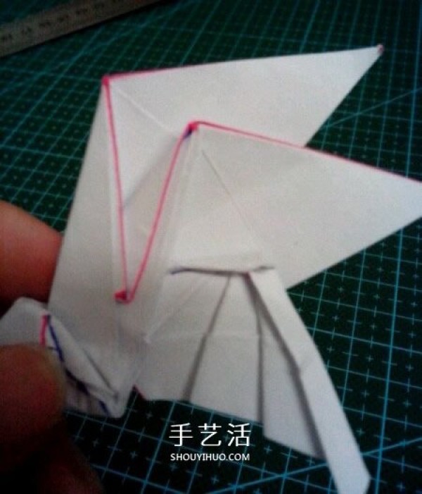 How to fold the six-winged seraphs heart origami with six-winged heart and illustration