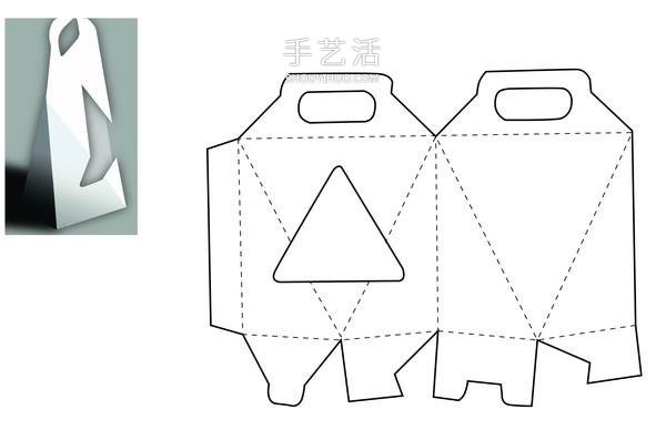 An expanded view of a storage box made from cardboard using a complete illustration of how to fold a storage box