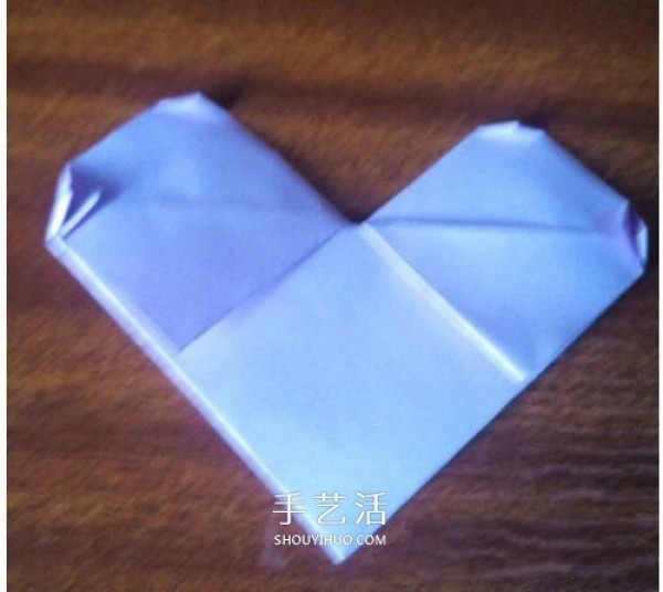 The simplest heart-shaped origami tutorial, kindergarten origami love illustrations