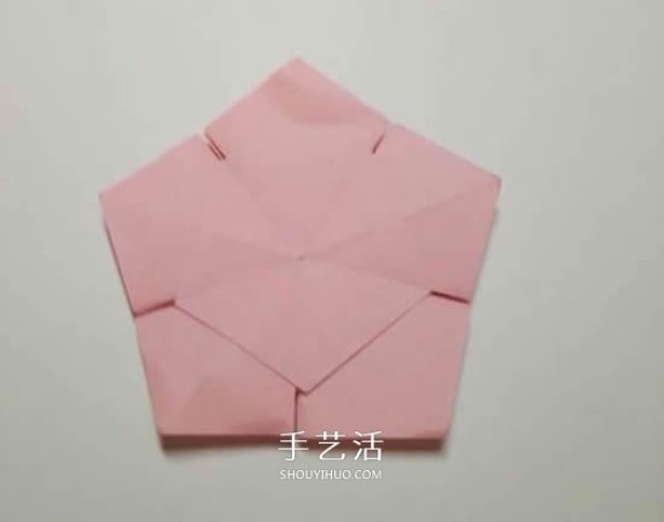 Christmas Origami Christmas Flower Illustration Steps for Folding a Flat Christmas Flower