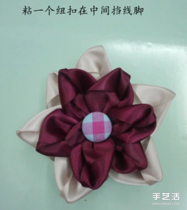 How to make ribbon head flowers can be used to DIY hair hoops or hair clips