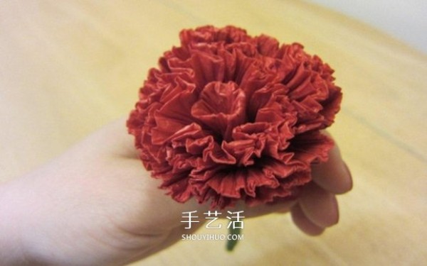 How to fold carnations with detailed illustrations and Mothers Day carnation origami tutorial