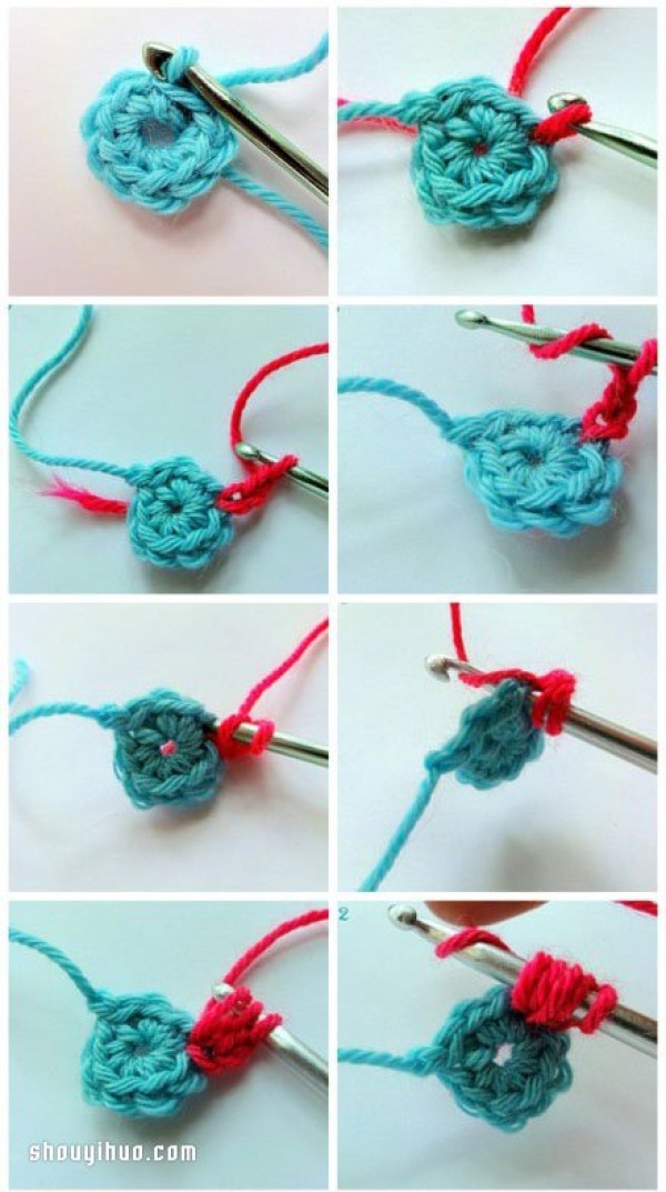 Illustrated tutorial for making beautiful handmade flowers crochet