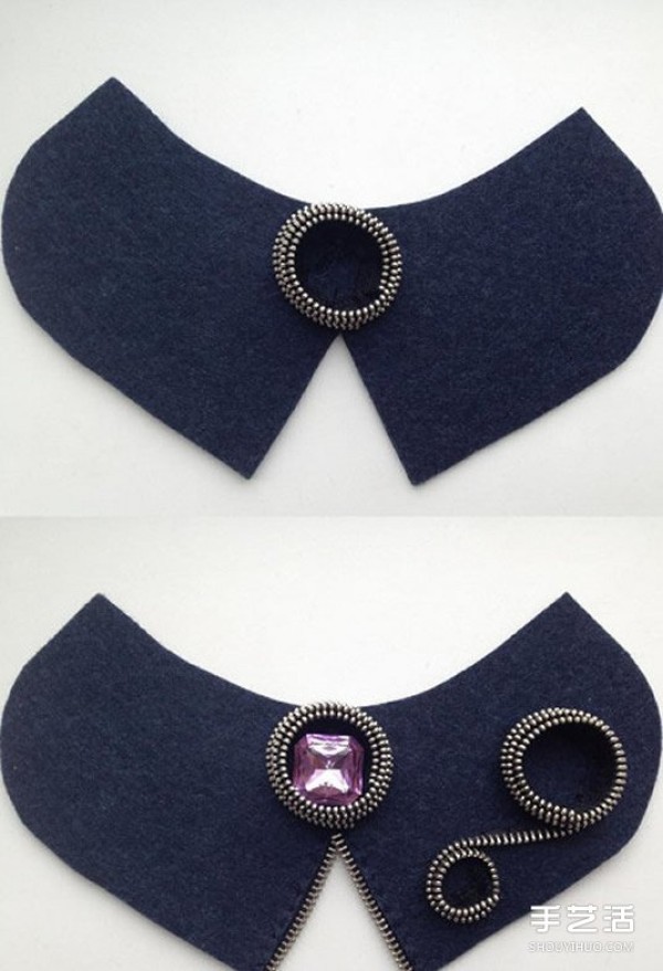 Non-woven fabric fake collar necklace making handmade fabric fake collar necklace DIY