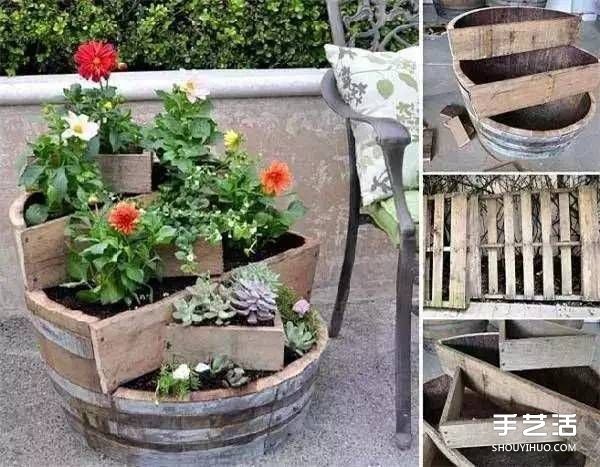 A creative collection of DIY flower pots made from waste items