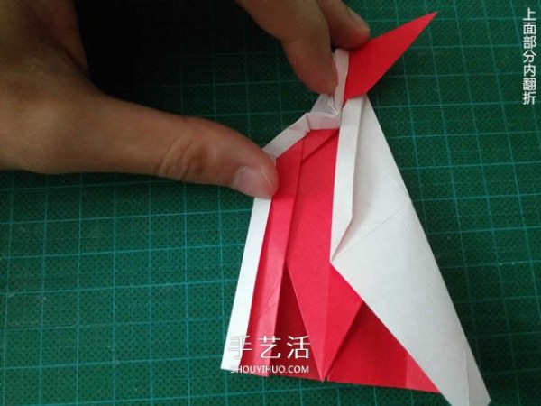 Illustrated tutorial on how to fold the Christmas crane How to fold the Christmas crane