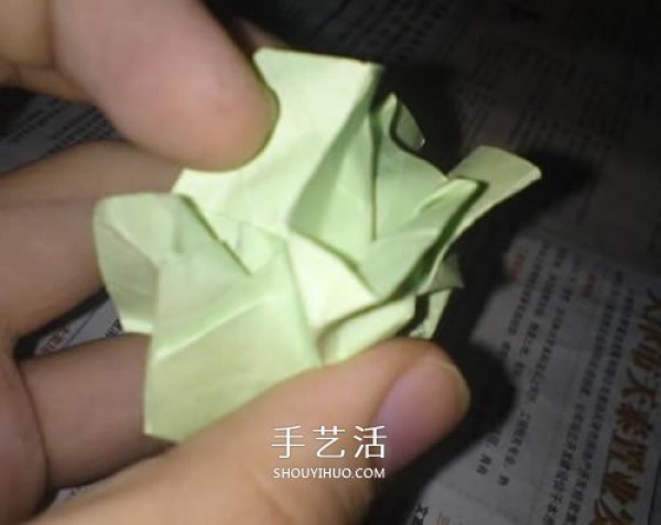 Beautiful and complicated rose origami NS rose origami real shot illustration