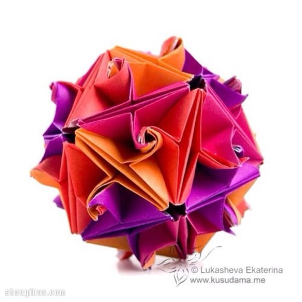 Appreciation of the beautiful handmade origami flower balls (3)