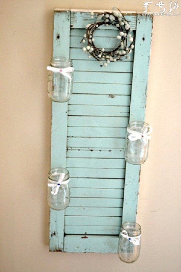 Tutorial on DIY potted plant blinds in glass bottles